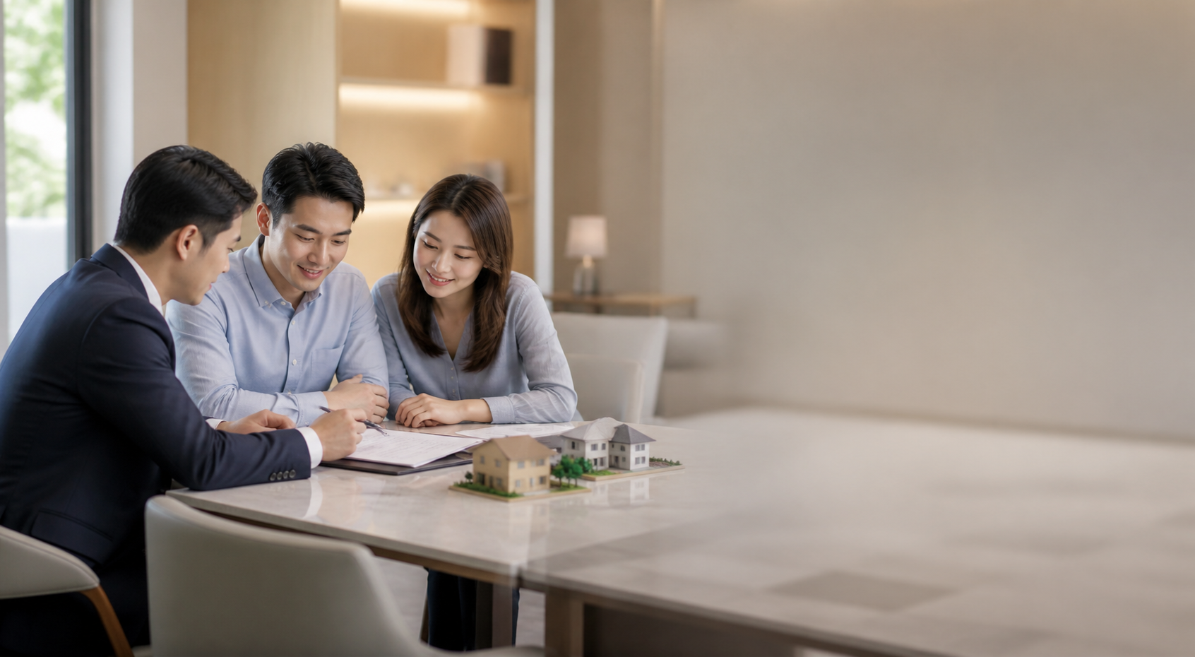 A couple in the middle of a home move or property transfer, looking concerned about the next step
